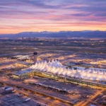 Denver International Airport drone view
